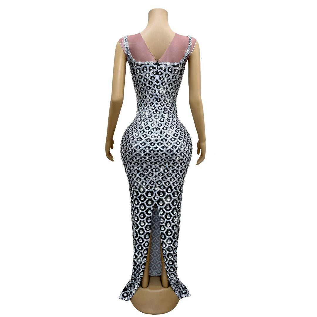 CELESINYI Yuquan Crystal Scale Mermaid Gown