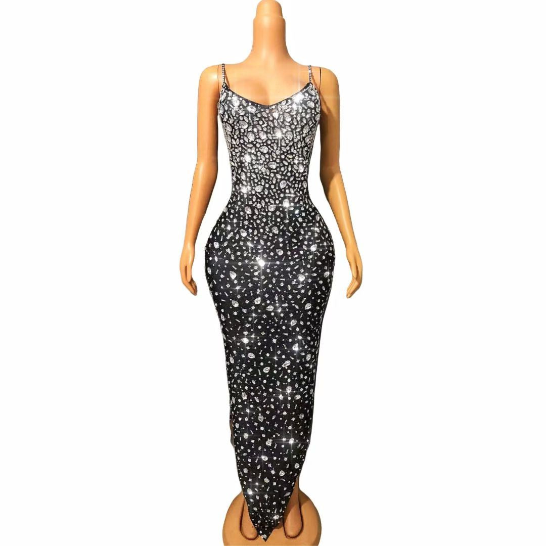 CELESINYI Xingshanshan Crystal Black Star Gown