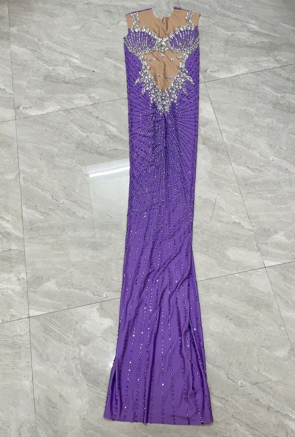 CELESINYI Chijin Crystal Purple Illusion Gown
