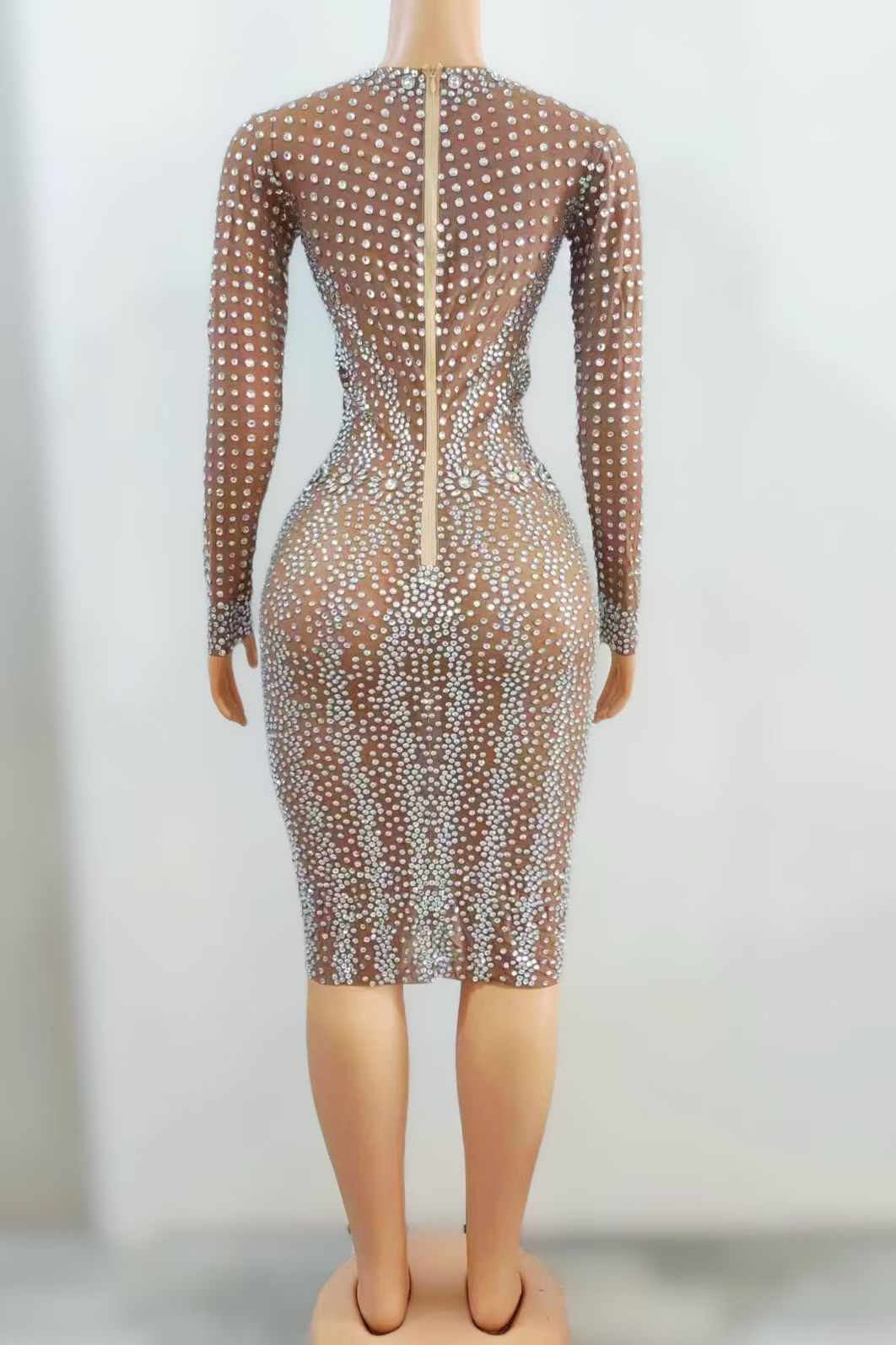 CELESINYI Xiaoli Crystal Ice-Queen Midi Dress