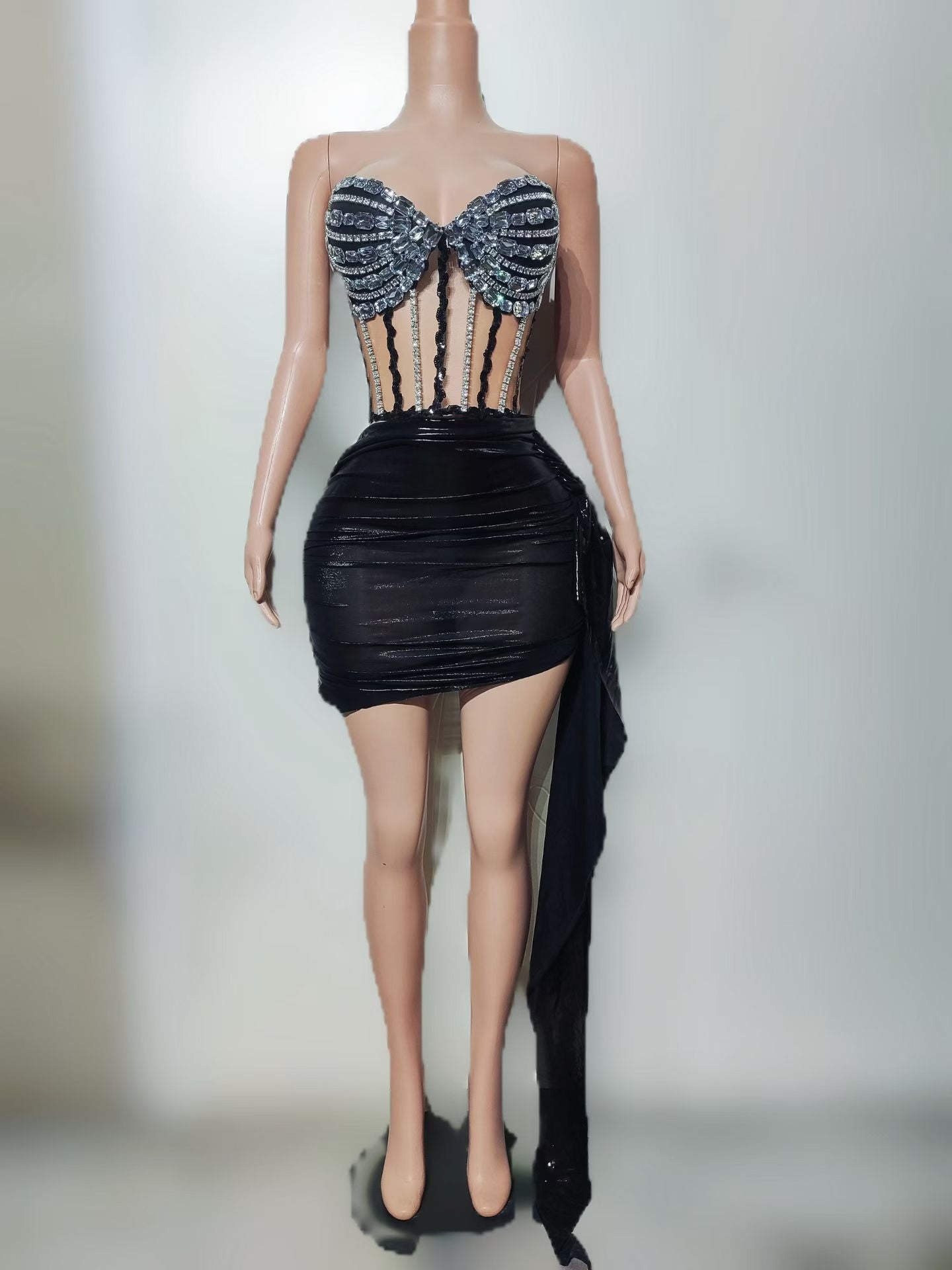 CELESINYI Yushi Crystal Ruby Corset Mini Set