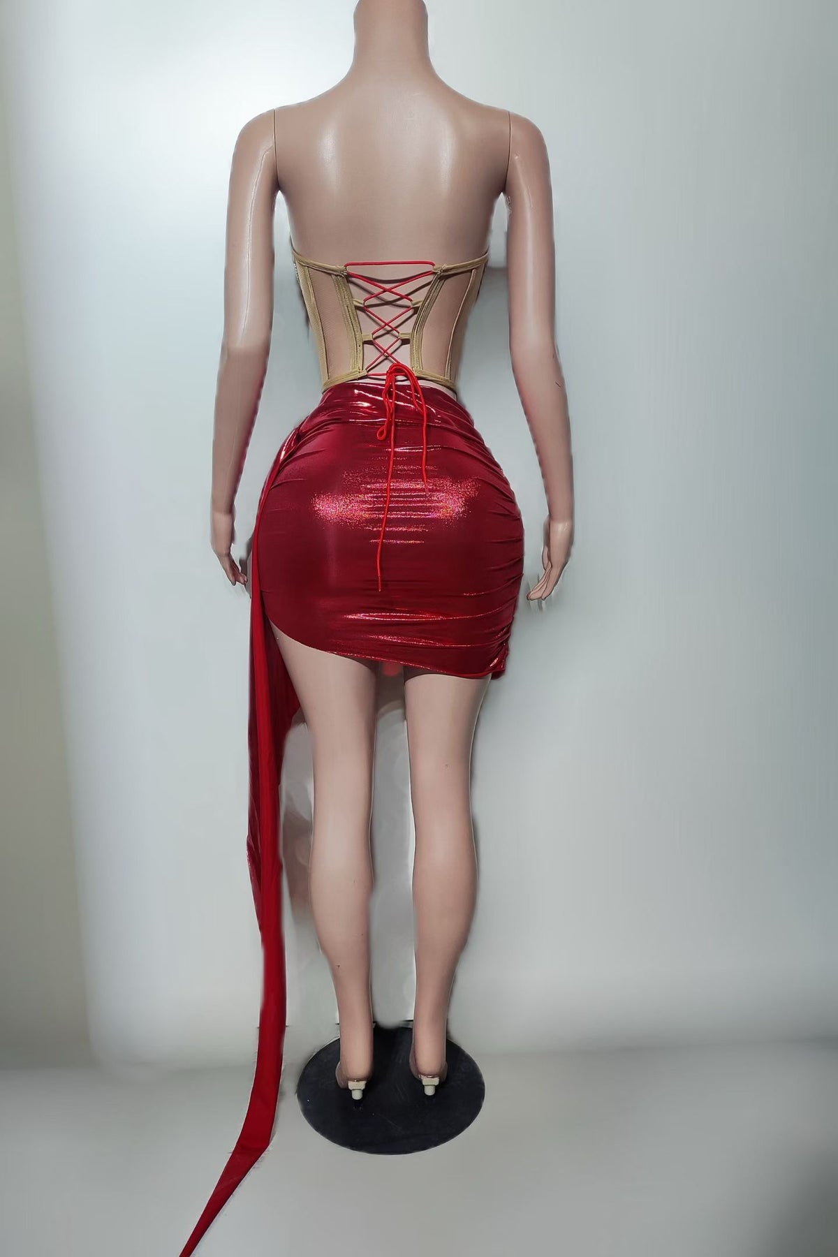 CELESINYI Yushi Crystal Ruby Corset Mini Set