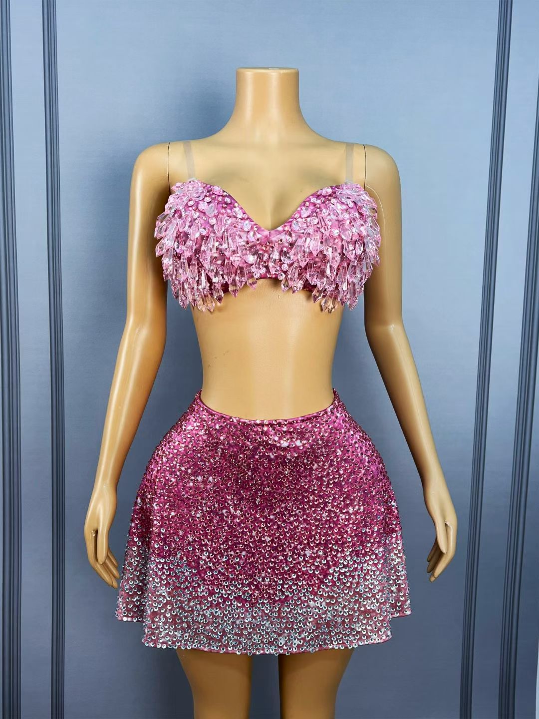 CELESINYI Huafen Crystal Two-Piece Party Set