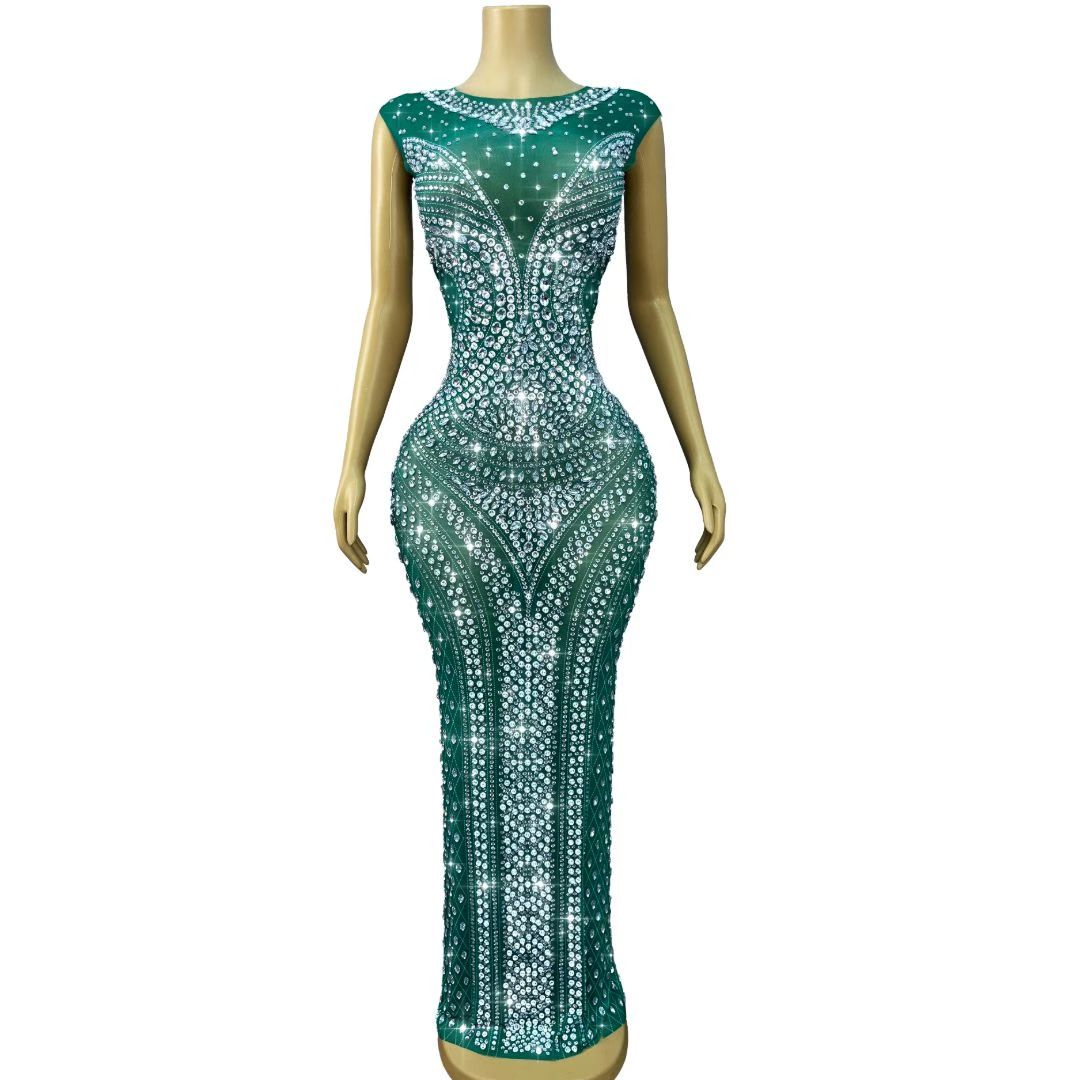 CELESINYI Qiaojiaren Crystal Emerald Gown (Green)