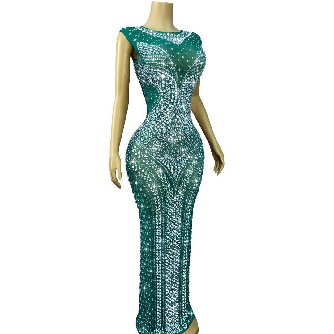 CELESINYI Qiaojiaren Crystal Emerald Gown (Green)