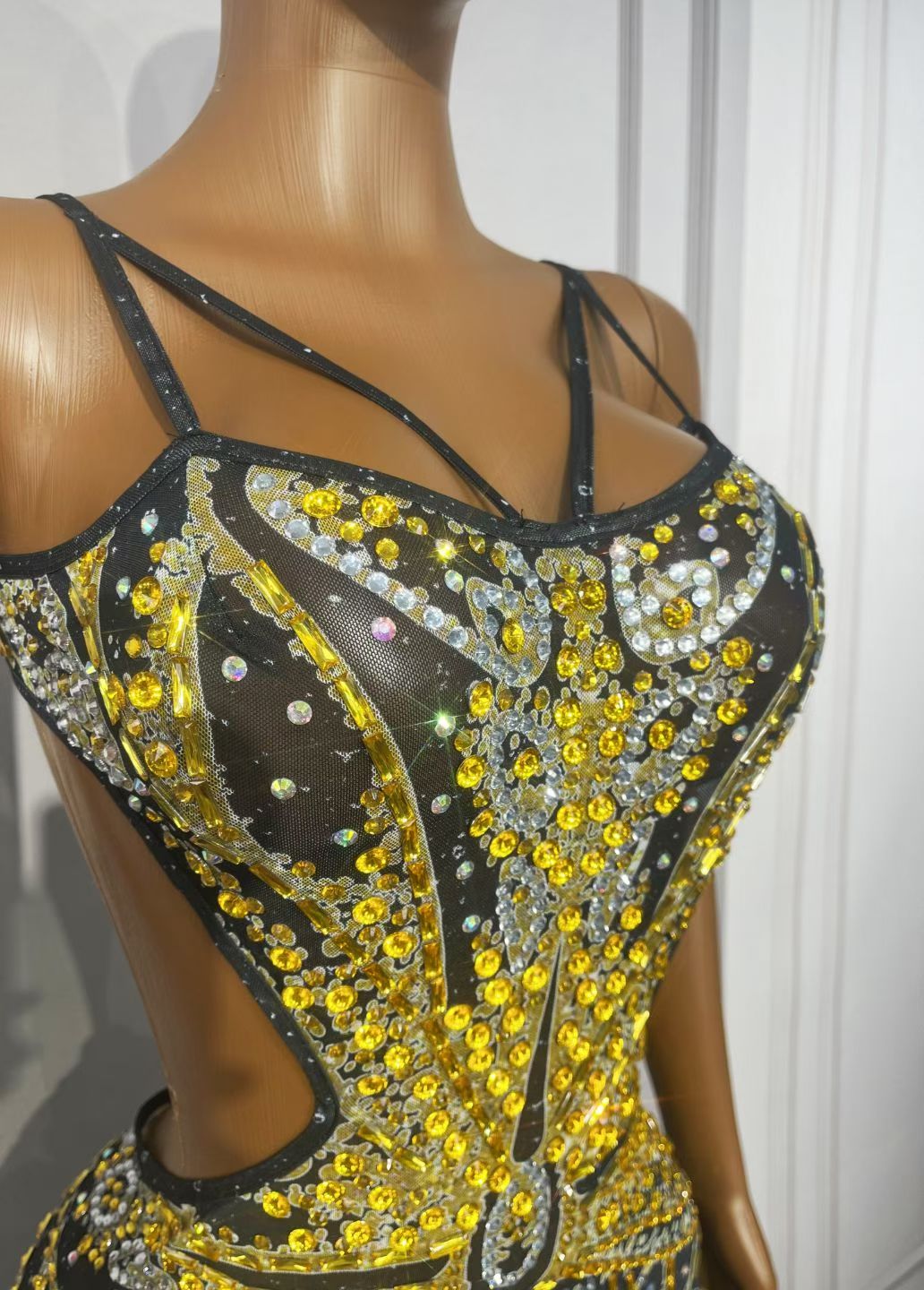 CELESINYI Heijinxian Crystal Art Deco Gown