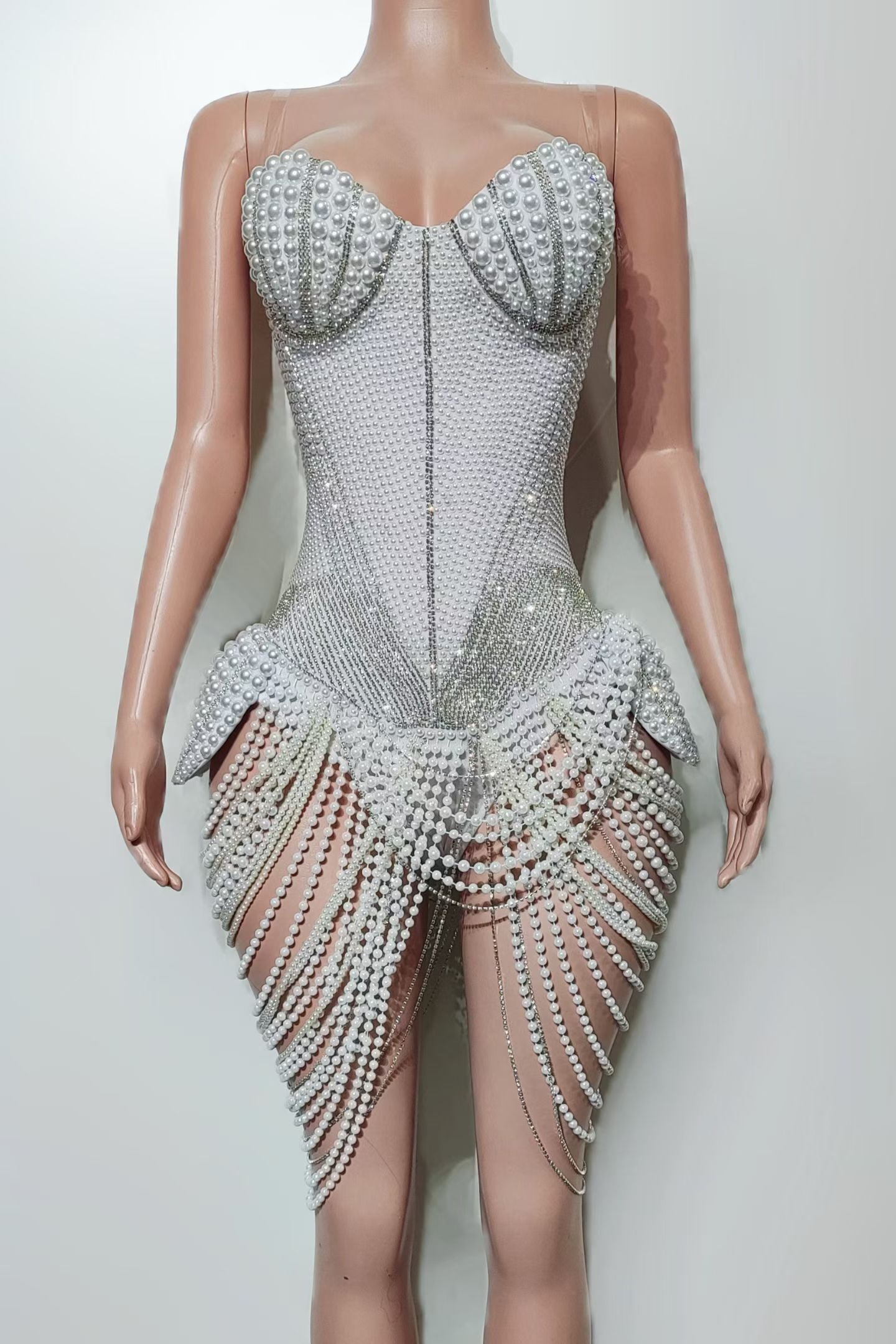 CELESINYI Beixiaozhu Crystal Pearl Shell Corset Set
