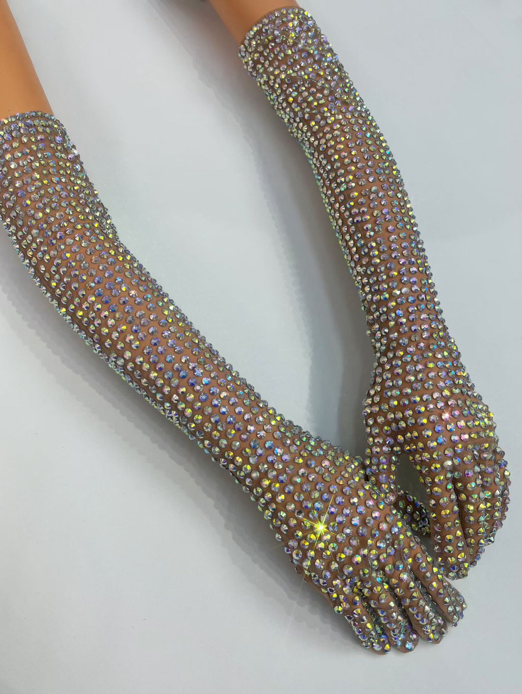 CELESINYI AB Crystal Sparkle Opera Gloves