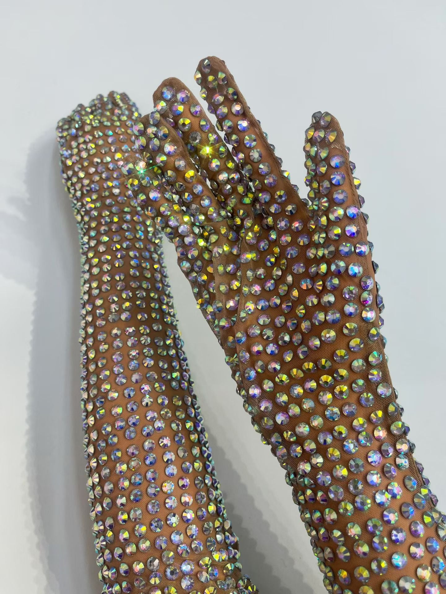 CELESINYI AB Crystal Sparkle Opera Gloves