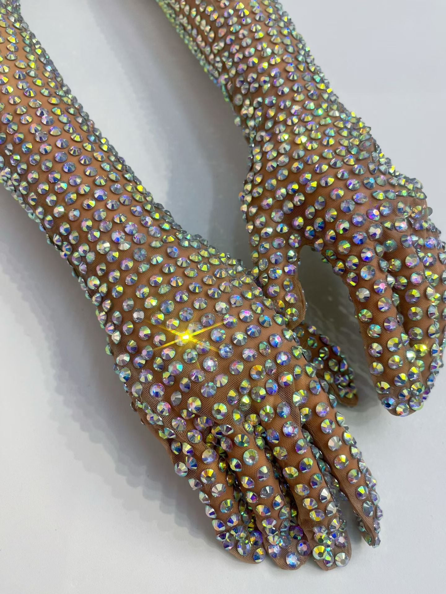 CELESINYI AB Crystal Sparkle Opera Gloves