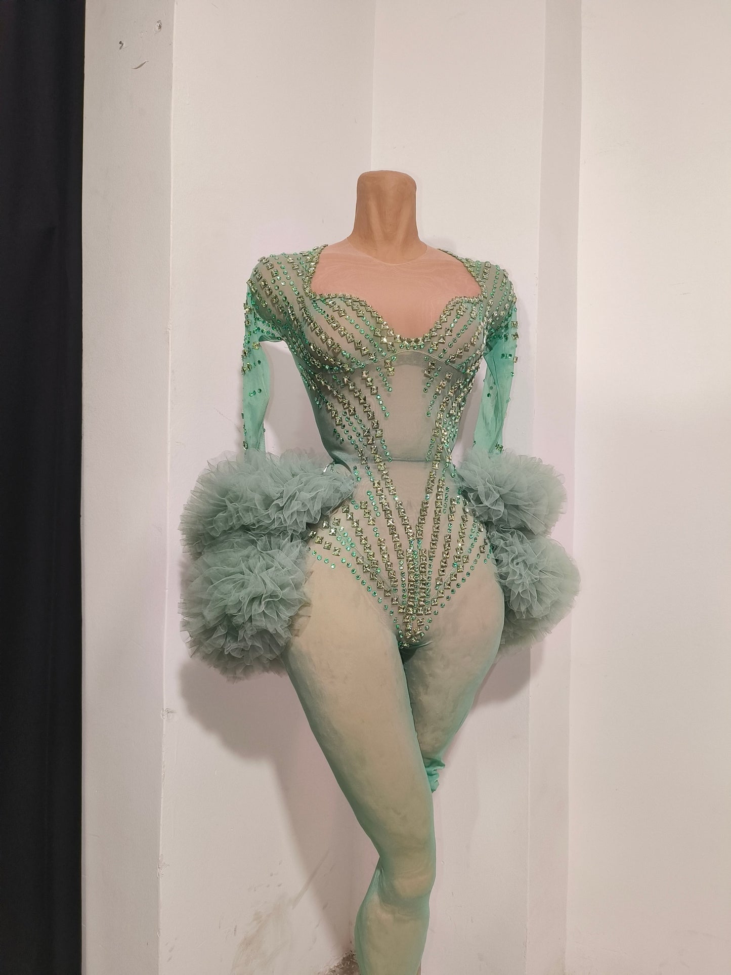 CELESINYI Zhusun Crystal Mint Unitard