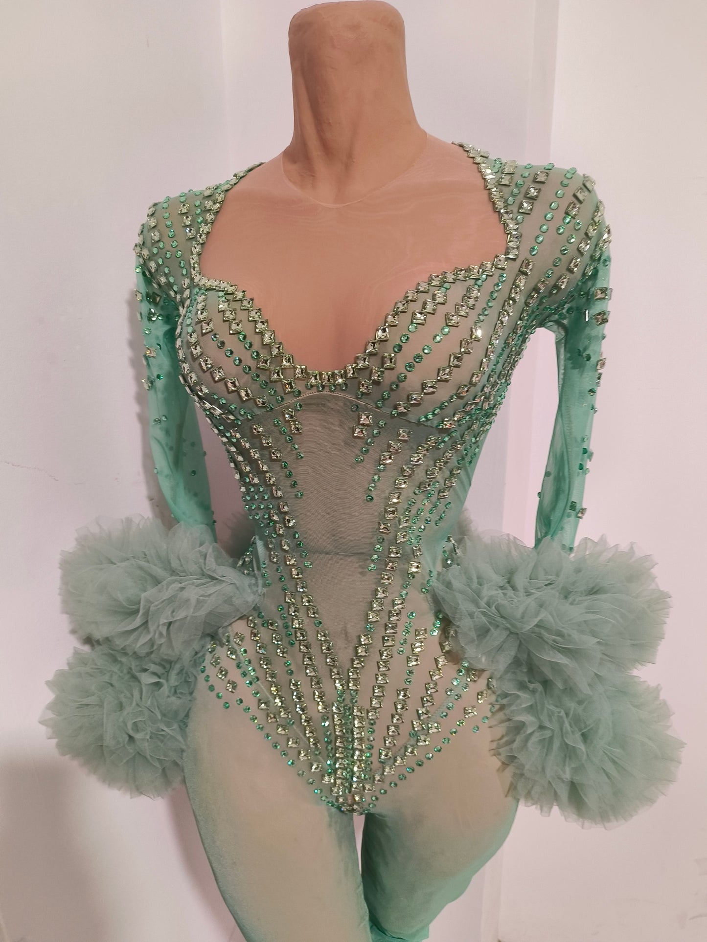 CELESINYI Zhusun Crystal Mint Unitard