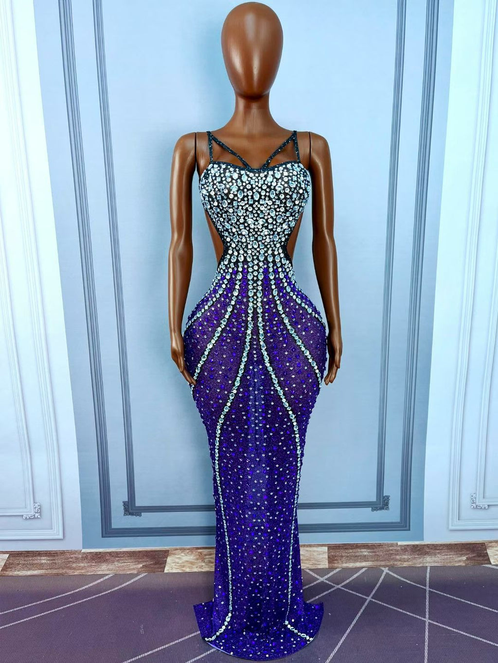 CELESINYI Heiyuwei Crystal Mermaid Gown