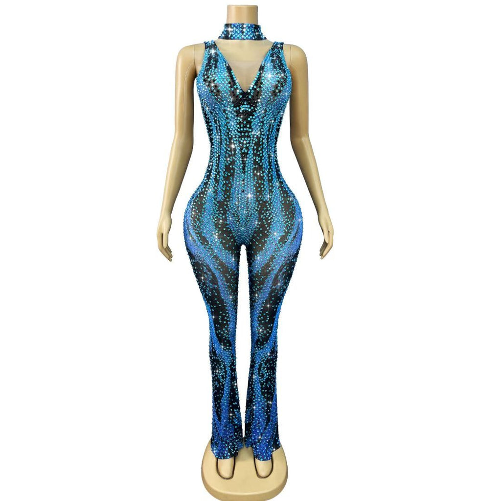 CELESINYI Bingshuangku Crystal Ice Flame Jumpsuit
