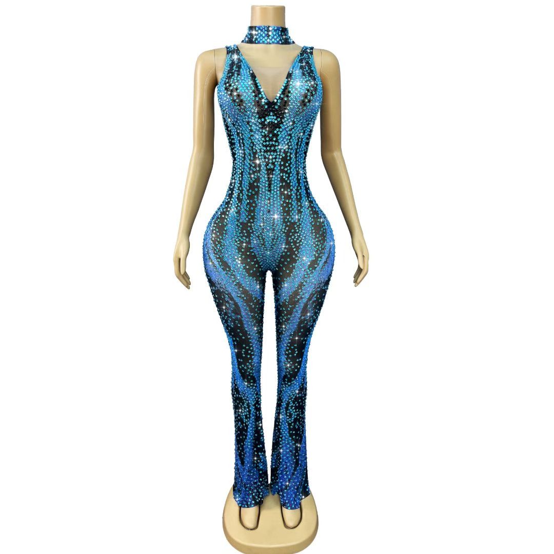 CELESINYI Bingshuangku Crystal Ice Flame Jumpsuit