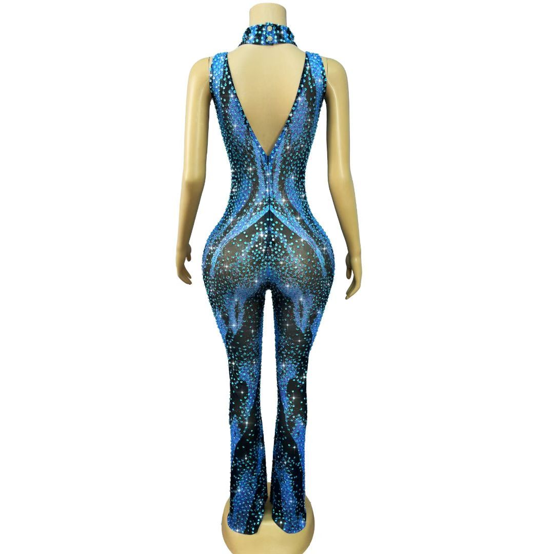 CELESINYI Bingshuangku Crystal Ice Flame Jumpsuit