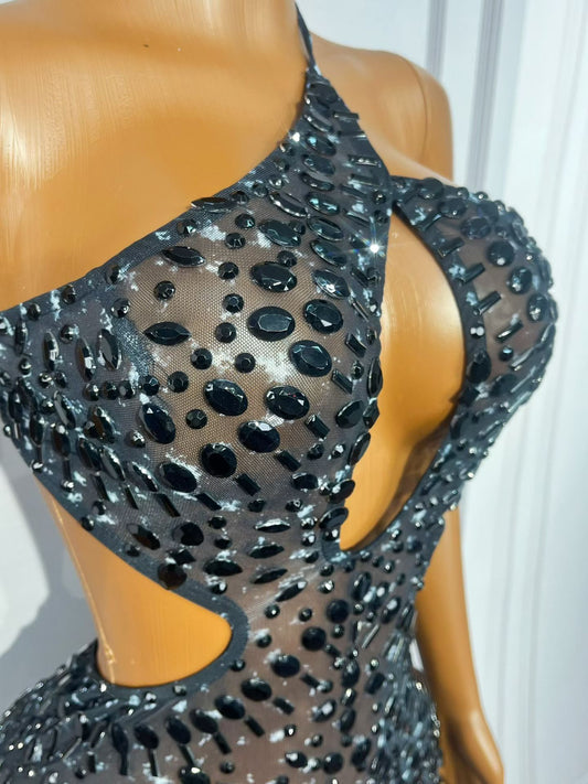 CELESINYI Gaolufen Crystal Black Gown