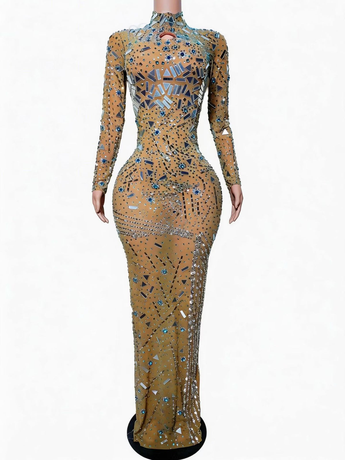 CELESINYI Chunfeng Crystal Mirror Shard Illusion Gown