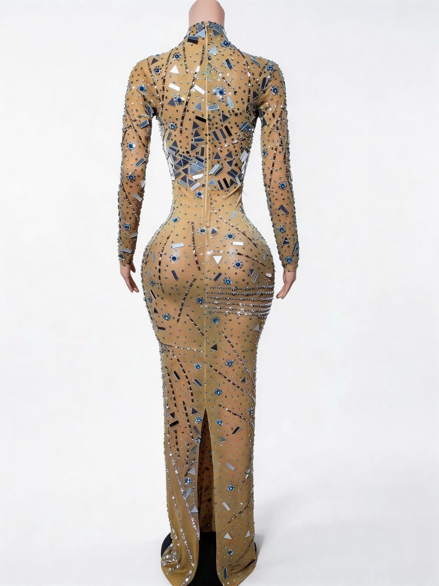 CELESINYI Chunfeng Crystal Mirror Shard Illusion Gown
