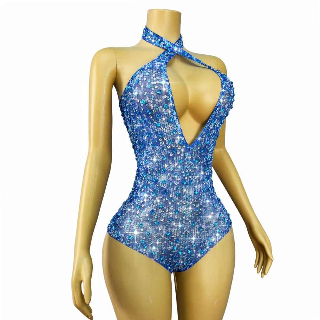 CELESINYI Lansuixing Crystal Blue Gradient Bodysuit