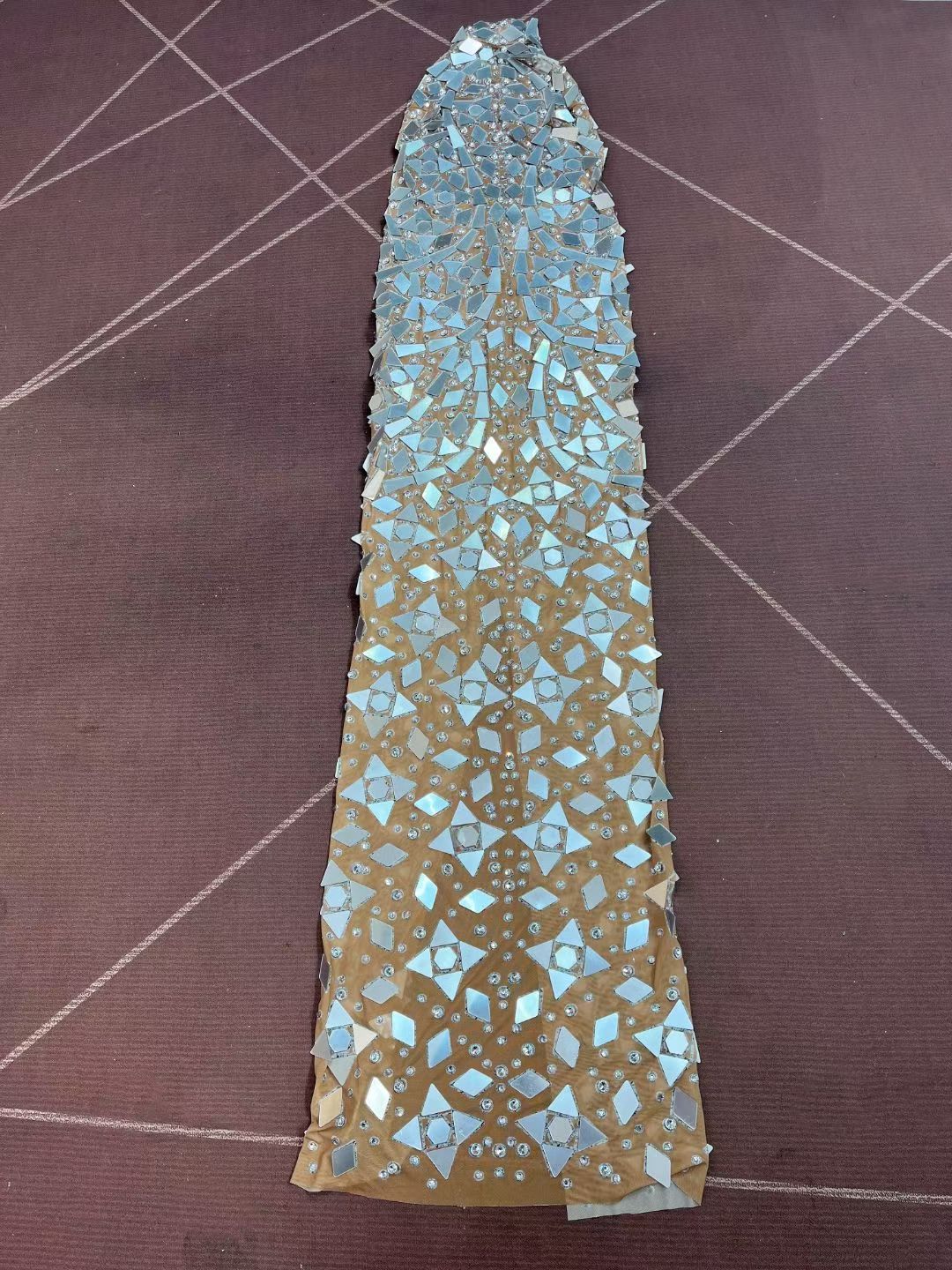 CELESINYI Jingshe Crystal Mirror Mosaic Gown