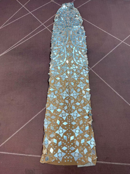 CELESINYI Jingshe Crystal Mirror Mosaic Gown