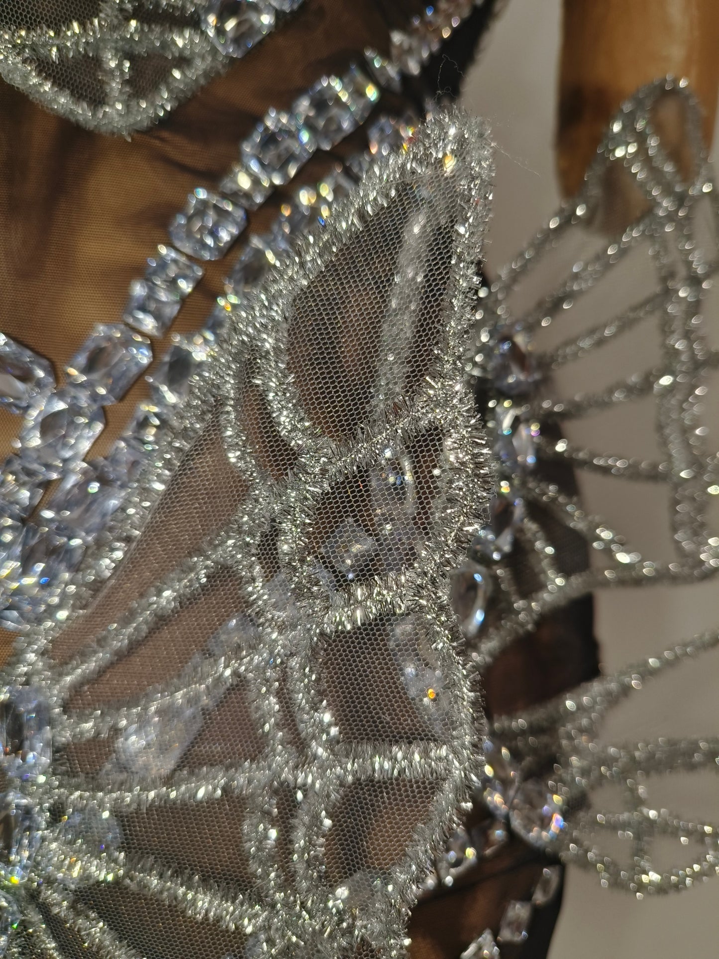 CELESINYI Chengshuang Crystal Butterfly Mini Dress