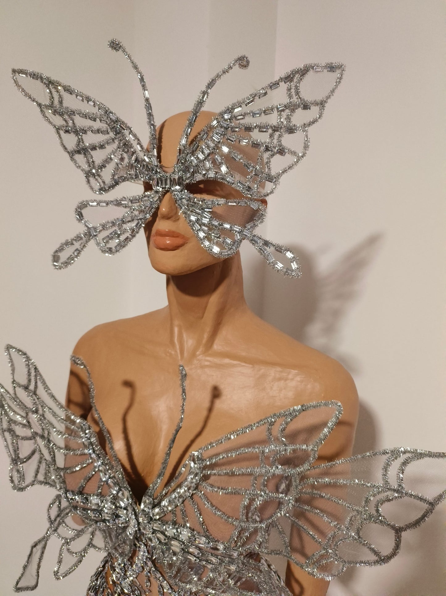 CELESINYI Diexian Crystal Butterfly Wing Bodysuit