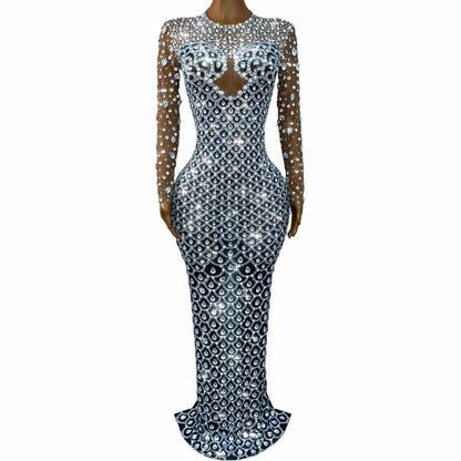 CELESINYI Yuquan Crystal Scale Mermaid Gown