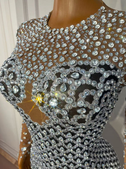 CELESINYI Yuquan Crystal Scale Mermaid Gown