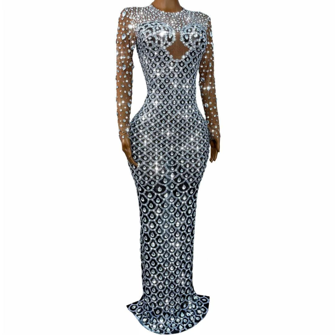 CELESINYI Yuquan Crystal Scale Mermaid Gown