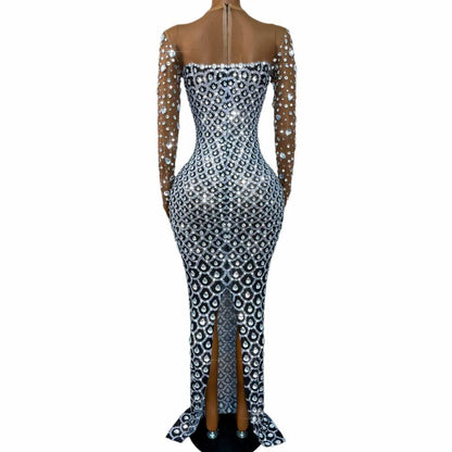 CELESINYI Yuquan Crystal Scale Mermaid Gown