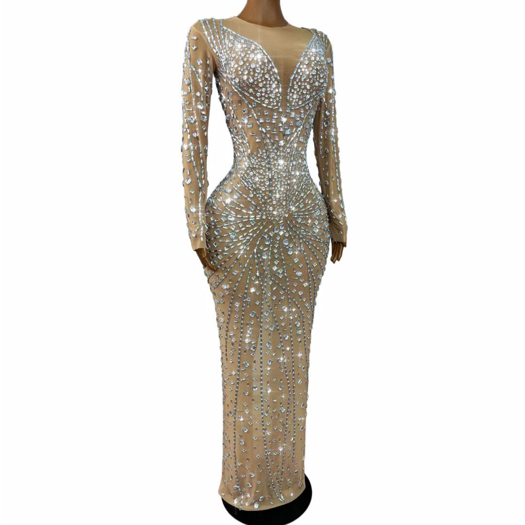 CELESINYI Yanhua Crystal Firework Gown (Nude)