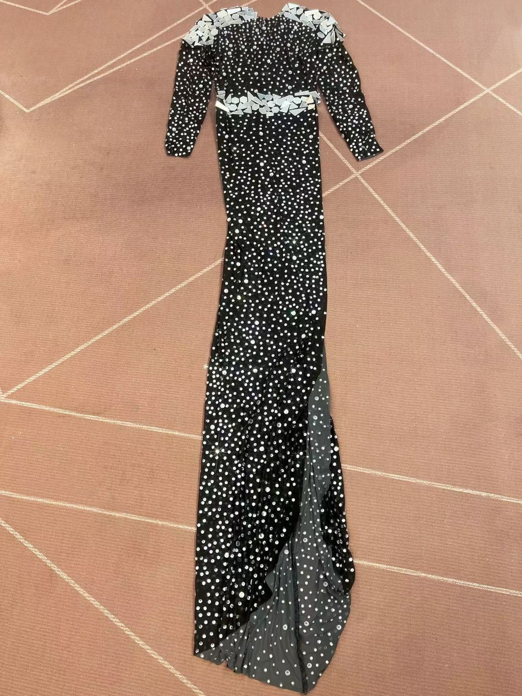 CELESINYI Huadai Crystal Mirror Belt Gown