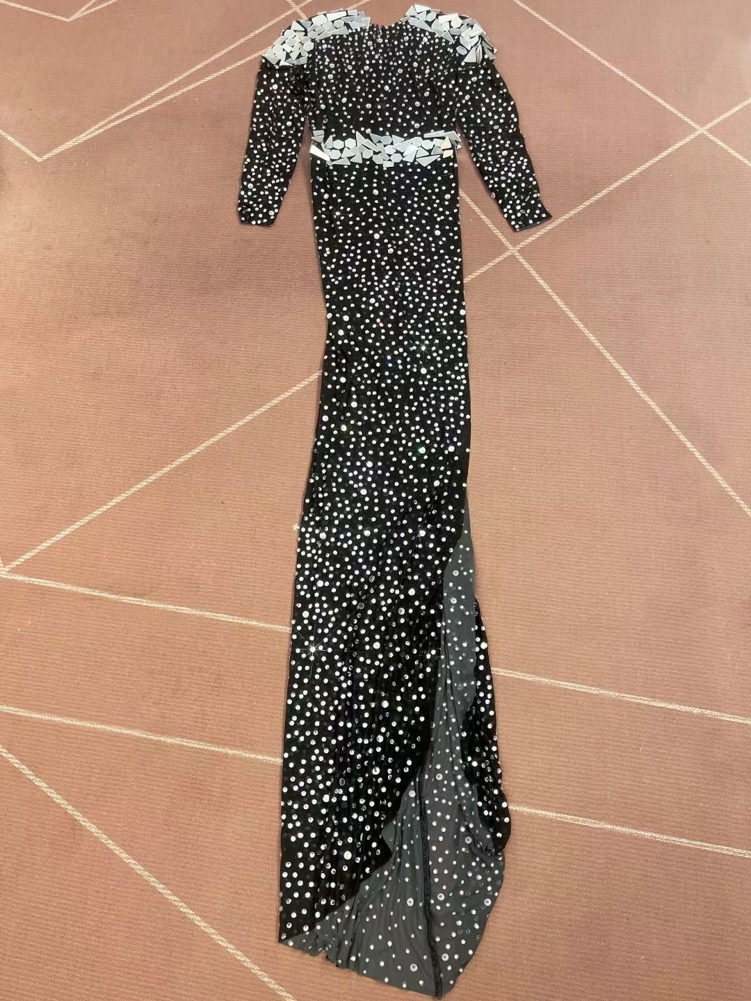 CELESINYI Huadai Crystal Mirror Belt Gown