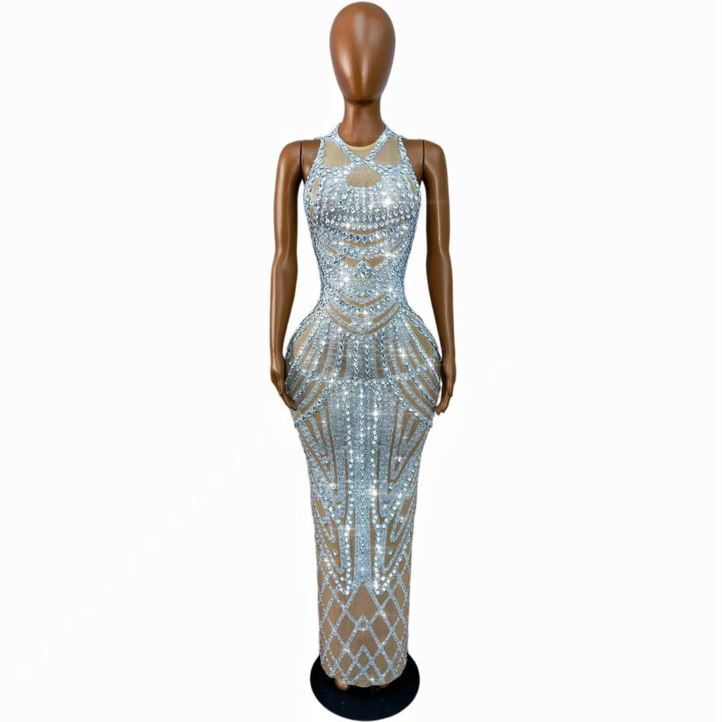 CELESINYI Tiexianquan Crystal Spiral Gown