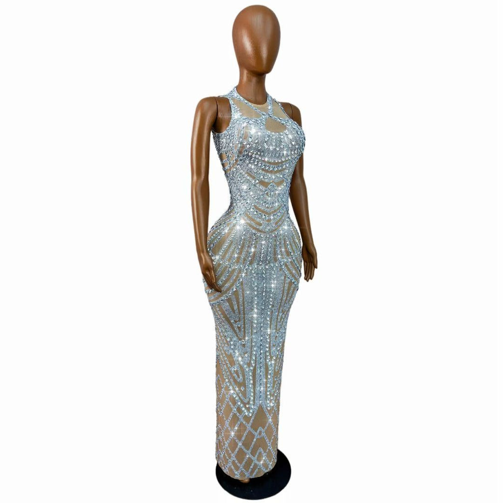 CELESINYI Tiexianquan Crystal Spiral Gown