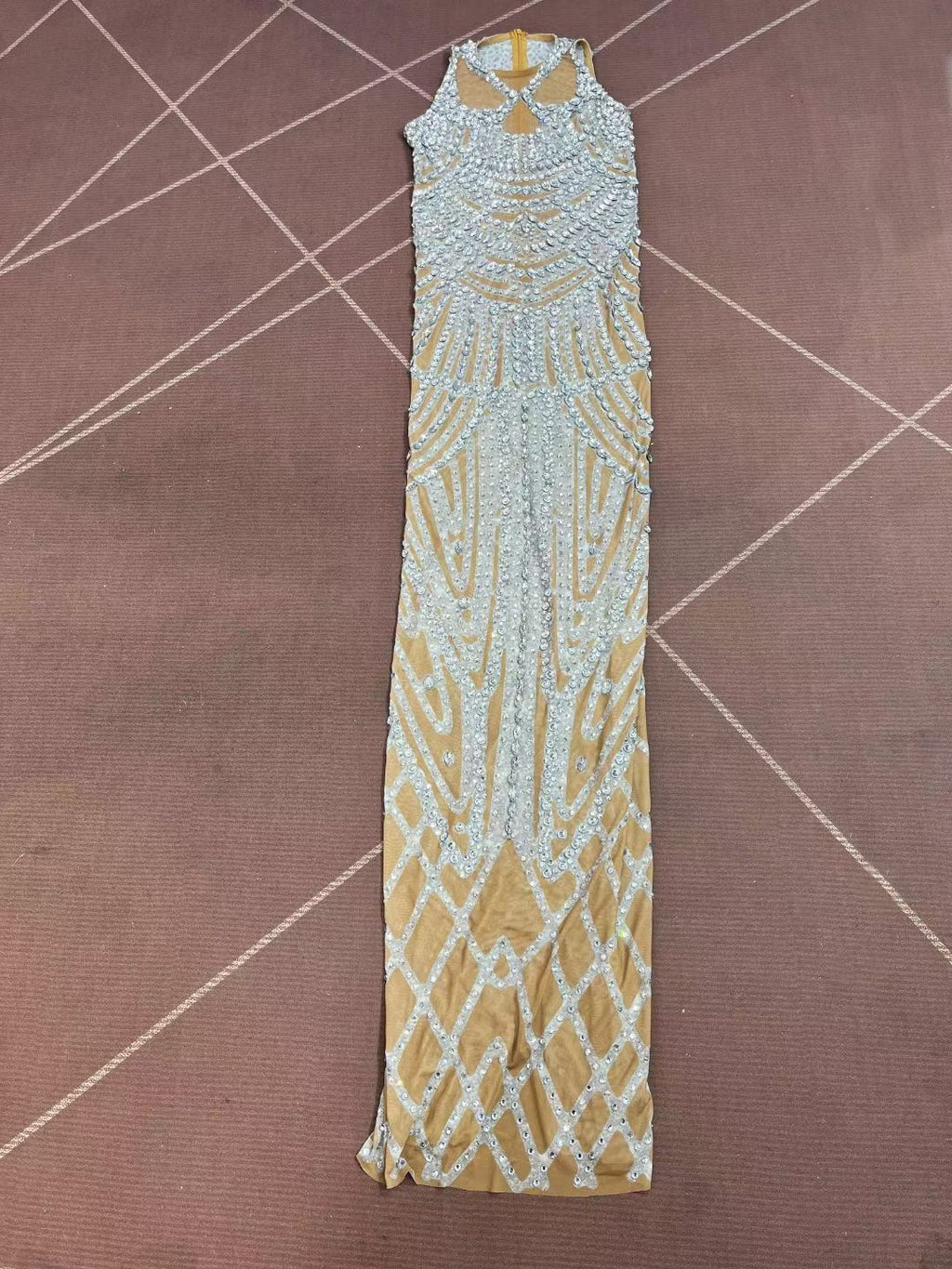 CELESINYI Tiexianquan Crystal Spiral Gown