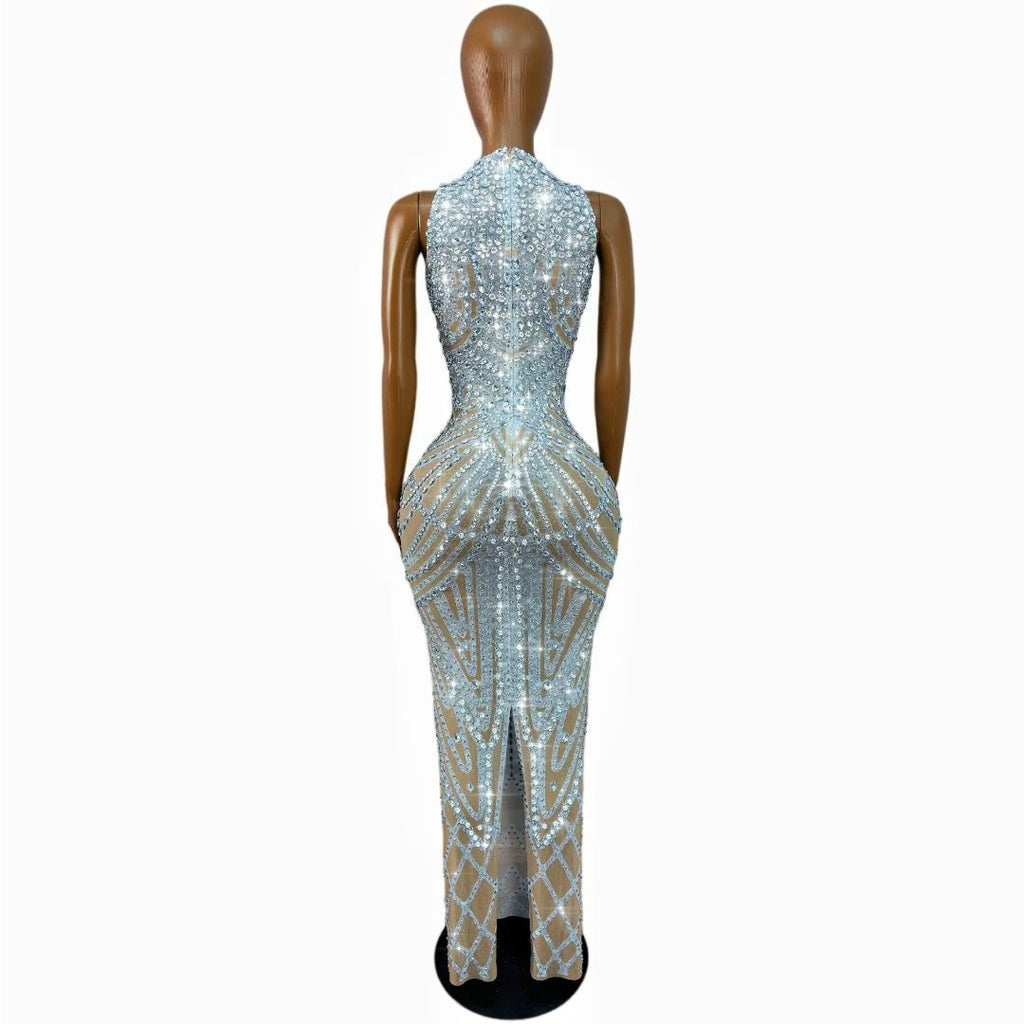 CELESINYI Tiexianquan Crystal Spiral Gown