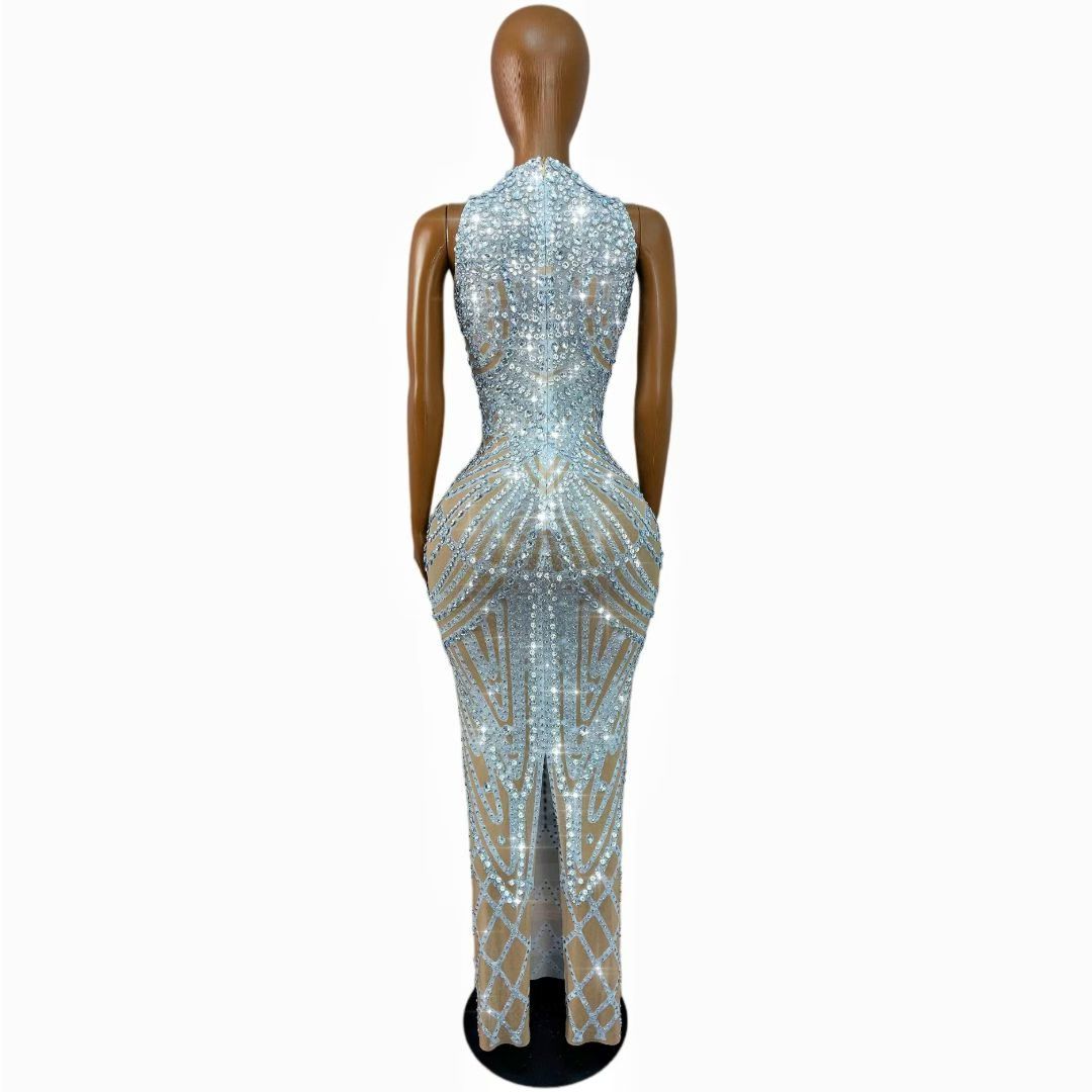 CELESINYI Tiexianquan Crystal Spiral Gown