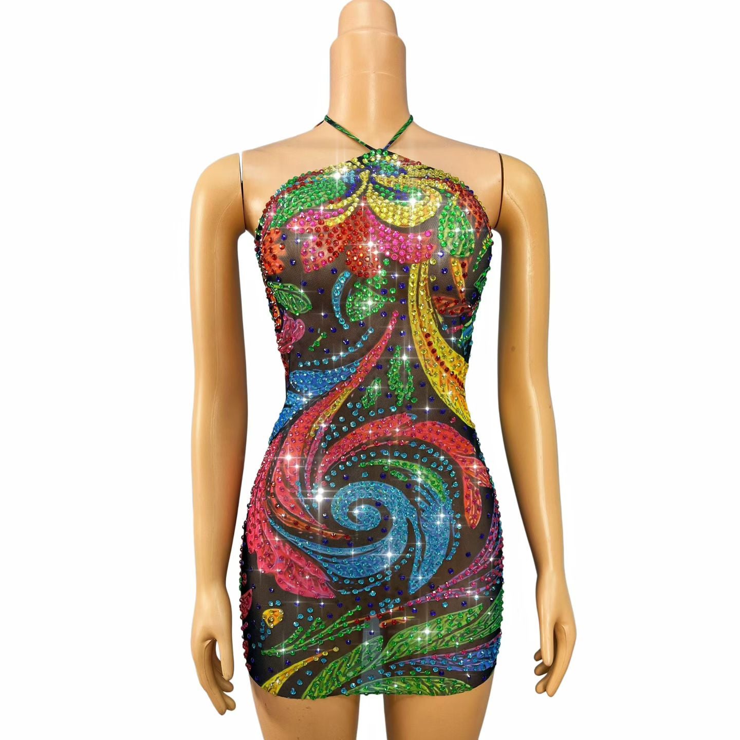 CELESINYI Xingyunhua Crystal Lucky Flower Mini Dress (Short)