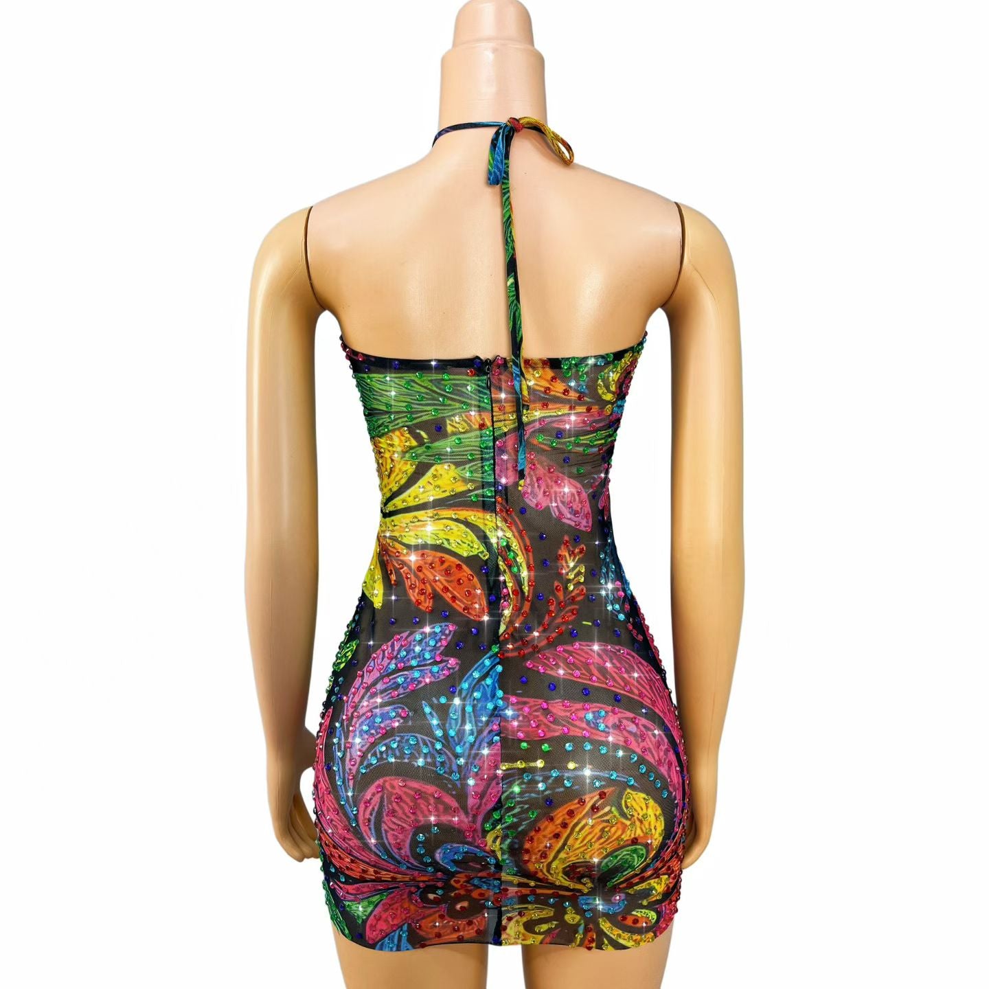 CELESINYI Xingyunhua Crystal Lucky Flower Mini Dress (Short)