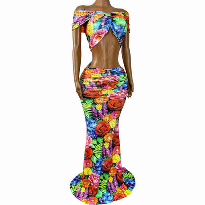 CELESINYI Yichunfeng Crystal Floral Corset Set