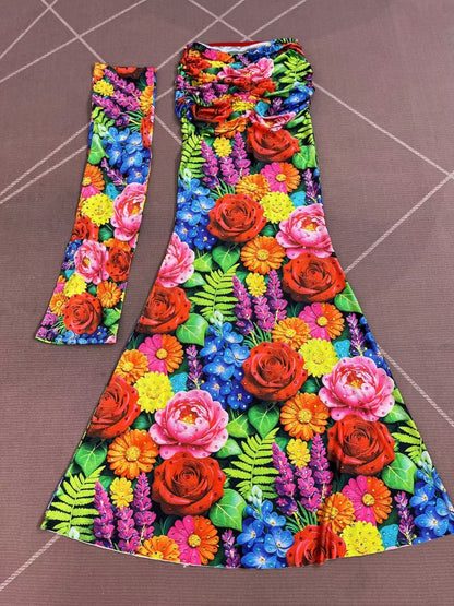 CELESINYI Yichunfeng Crystal Floral Corset Set