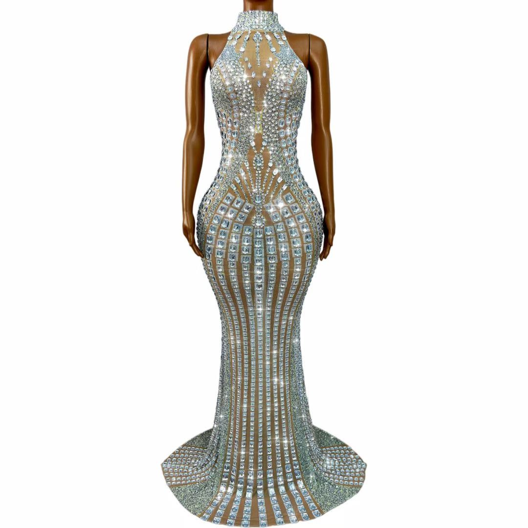 CELESINYI Jinyinsuyi Crystal Silver Gown