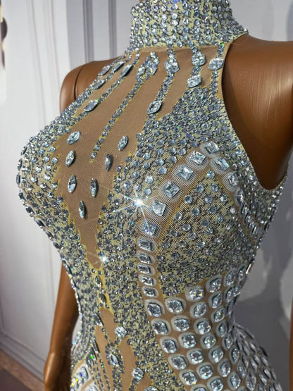 CELESINYI Jinyinsuyi Crystal Silver Gown