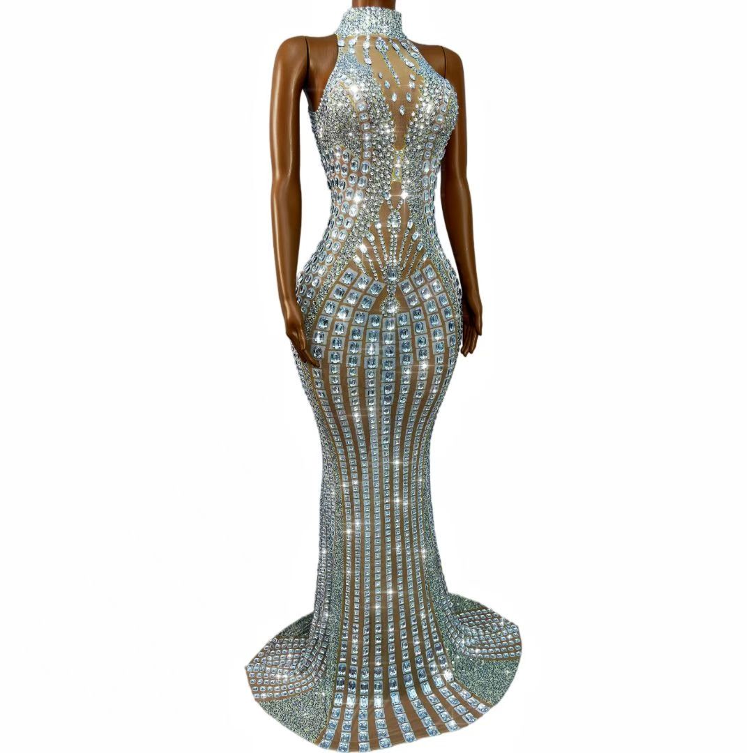 CELESINYI Jinyinsuyi Crystal Silver Gown