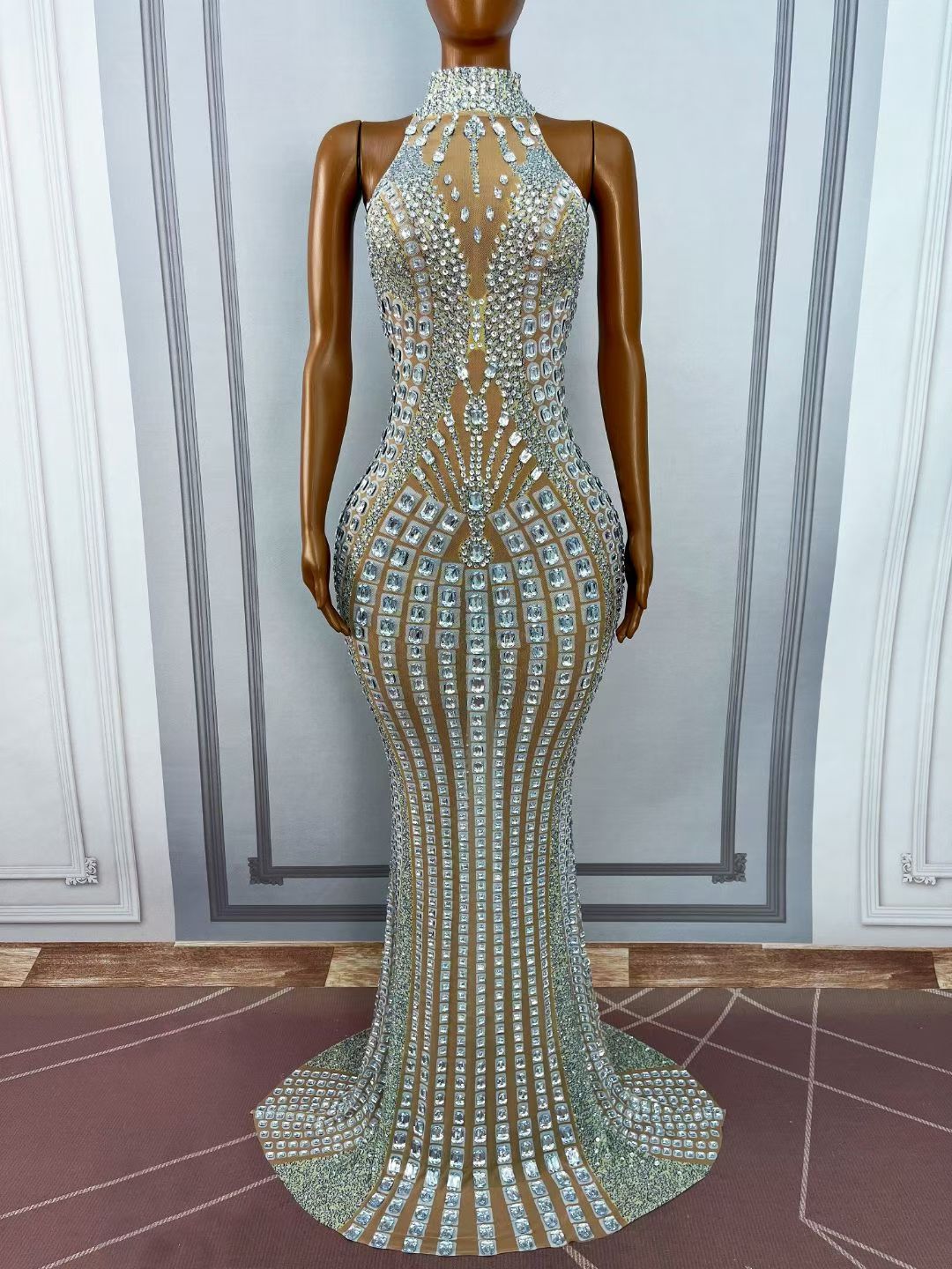CELESINYI Jinyinsuyi Crystal Silver Gown