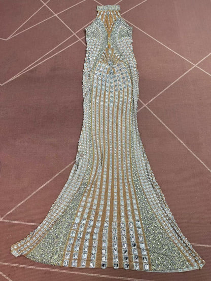 CELESINYI Jinyinsuyi Crystal Silver Gown
