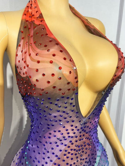 CELESINYI Liyunxian Crystal Gradient Bodysuit